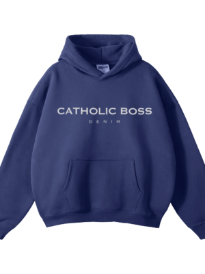 Sweatshirt catholique boss bleu marine oversized